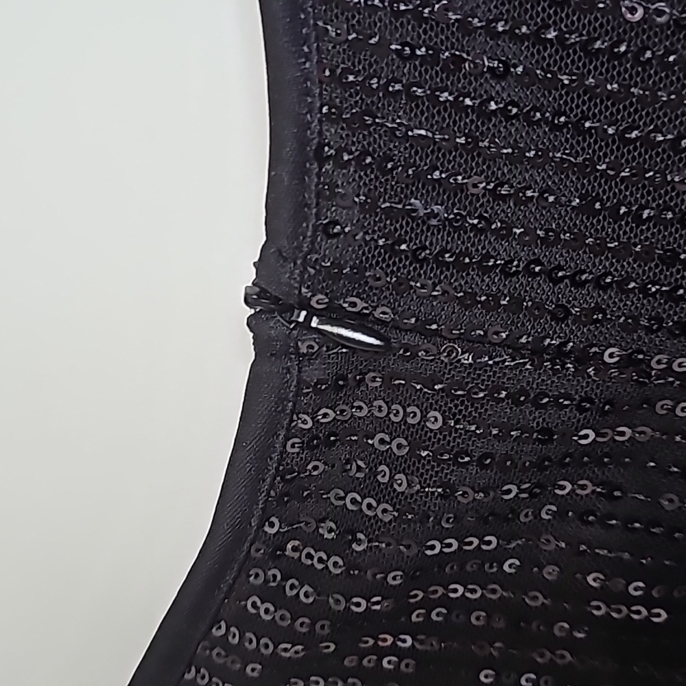 BloomChic Black Sequin Top Pleated Skirt Dress - Picture 10 of 10